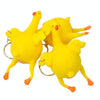 12 PCS Spoof Tricky Funny Gadgets Toys Vent Chicken Whole Egg Laying Hens Crowded Latex Rubber Anti Stress Ball