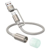 hoco UA38C USB and USB-C / Type-C to LED Light Adapter Cable with Night Light Shade, Length:30cm(Gold)