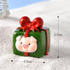 5pcs Christmas Micro Landscape Snowscape Decoration Accessories Christmas Resin Ornament, Style: No.7 Pig Face Green Red Gift Box