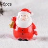 5pcs Christmas Decoration Accessories Micro Landscape Christmas Gift Resin Small Ornament, Style: Santa Claus No.6