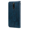 For Xiaomi Redmi 8 Business Style Oil Wax Texture Horizontal Flip Leather Case, with Holder & Card Slots & Wallet(Blue)