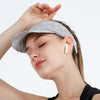 Sports Headband Empty Top Hat Summer Outdoor Sunscreen Breathable Riding And Running Peaked Cap For Men And Women, Size: Free Szie(Flower Gray)