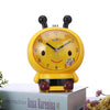 Creative Home Day Cartoon Flower Bee Talking Student Alarm Clock(Yellow)