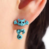 1 Pair Fashion Classic Kitten Animal Jewelry Cute Cat Stud Earrings for Girls(Yellow)