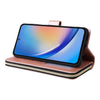For Samsung Galaxy A35 5G 9-Card Slots Zipper Wallet Bag Leather Phone Case(Rose Gold)