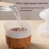 V50 Desktop Colorful Night Light Humidifier Wood Grain Water Drop Aroma Diffuser, Spec: UK Plug(Green)