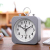 Lazy Silent Small Alarm Clock Office Home Desktop Clock(Pink)