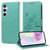 For Samsung Galaxy A36 5G / A56 5G Embossed Butterfly Flowers Leather Phone Case(Green)