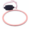 80mm 5W 180LM Angel Eyes Circles Car Headlight Pink Light COB LED Lights for Vehicles, DC 12-24V