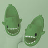 Shark Summer Couple Slippers Room EVA Cute Cartoon Sandals, Size: 44/45(Dark Green)