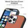 For iPhone 14 Plus Twill Fabric Leather Skin Back Phone Case(Brown)