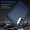 For Samsung Galaxy A56 5G Carbon Fiber Brushed Texture TPU Phone Case(Blue)