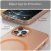 For iPhone 12 Pro MagSafe Frosted Translucent TPU + PC Full Coverage Phone Case(Orange)