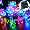 Peach Blossom Shape 50 LEDs Outdoor Garden Waterproof Christmas Spring Festival Decoration Solar Lamp String(Colour)