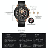 VAVA VOOM 2311G-YH Silver Shell Steel Belt Men Waterproof Sports Luminous Calendar Casual Quartz Hollow Watch