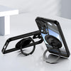 For Samsung Galaxy S24 FE 5G 360 Holder MagSafe Acrylic Hybrid TPU Phone Case(Black)