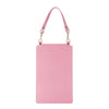 Litchi Texture Card Holder Mobile Phone Bag with Short Strap(Pink)
