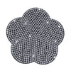 Car-mounted Diamond-filled Plum Blossom Decorated PVC Water Coaster(White)