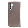 For Samsung Galaxy A56 5G KHAZNEH Cowhide Texture Horizontal Flip Leather Phone Case(Khaki)