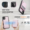 For iPhone 11 JEEHOOD J06 British Style RFID MagSafe Card Bag PU Phone Case(Pink)