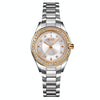 SKMEI 1534 elegant waterproof quartz steel band watch with diamond inlay(Silver  Gold)