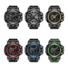 SANDA 3132 Men Multifunctional Waterproof Luminous Sports Watch(Black Green)
