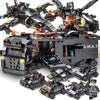 SWAT Shape Mecha Building Blocks Small Particle Assembled Educational Toys, Spec: 8-in-3 Blackhawk SWAT