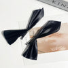 2 Pairs Half Bow Hair Clip Retro Girl Side Duckbill Clip Hair Ornament, Colour: Polyester Black
