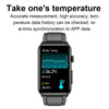 Smart Watch Ring ECG Temperature Heart Rate Blood Pressure Health Bluetooth Talking Watch, Color: Blue Silicone