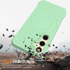 For Samsung Galaxy S25 5G Wave Texture MagSafe Magnetic Liquid Silicone Phone Case(Green)