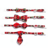 Christmas Red Plaid Bow Tie Dog/Cat Collar, S (17-30cm)