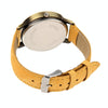 Denim Texture Style Round Dial Retro Digital Display Women & Men Quartz Watch with PU Leather Band(Yellow)