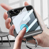 For Samsung Galaxy Z Flip6 GKK Integrated Large Window PC Ring Holder Phone Case(Transparent Purple)