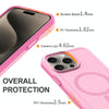 For iPhone 15 Pro Max Shockproof MagSafe Armor PC Hybrid TPU Phone Case(Purple Pink)