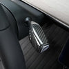 For Tesla Model 3 / Y 2pcs/Set Car Turn Signal Lever Carbon Fiber Pattern Protective Cover(Bright Black)