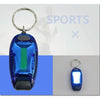 Multifunctional Portable Bicycle Taillight Helmet Light Running Warning Light Luminous Keychain (Blue)