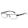 Simple Matel Frame Reading Glasses Hyperopia Eyeglasses +2.50D(Matte Black)