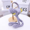 Cartoon Little Duck Ears Moving Winter Warm Earmuffs Press Airbag Earmuffs Cute Ear Warmer for Children, Size: One Size(Gray)