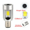 BA20D DC12-80V / 20W / 6000K / 2000LM Motorcycle Headlight with Angel Eyes (Blue)