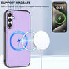 For Samsung Galaxy M55 / C55 CX01 Detachable Magsafe Magnetic Card Bag Phone Case(Light Purple)