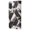 For Samsung Galaxy A26 5G Marble Bronzing Stitching Leather Phone Case(Black)