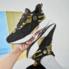 Flyknit Men Shoes Summer Breathable Sneakers Casual Soft Bottom Running Shoes, Size: 44(Black)