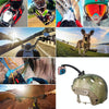 PULUZ Outdoor Motorcycle Cycling Helmet Extension Arm Set for PULUZ Action Sports Cameras Jaws Flex Clamp Mount for GoPro, Insta360, DJI and Other Action Cameras