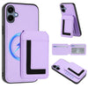 For Samsung Galaxy A05 CX01 Detachable Magsafe Magnetic Card Bag Phone Case(Light Purple)