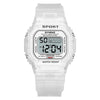 SYNOKE 9620 Couple Sports Plastic Strap Electronic Watch(Transparent White)