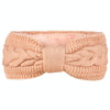 Women Fall Winter Fluffy Knitted Headbands Woolen Twist Sports Warm Ear Protectors Headcovers(Pink)