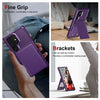 For Samsung Galaxy S25 Ultra 5G Vertical Flip Card Bag Holder Leather Phone Case(Purple)