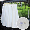 Car Embroidery Curtain Sunshade Cartoon Cotton Suction Cup Curtain Car Sunscreen Insulation Covering Curtain(Bear)