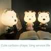 3W Cartoon Crown Pet USB Touch Control Night Light(Bear Gray)