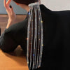 Fringe Flash Diamond Chain Hair Accessories Female Braided Hair Band(Silver)